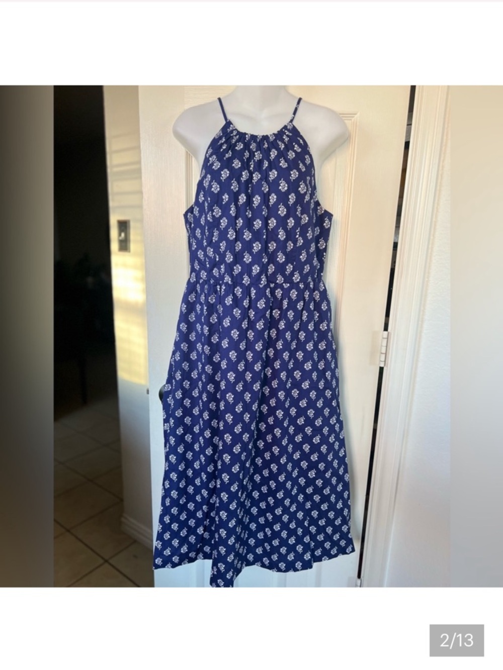 NWT J. Crew Strappy Poplin Halter Dress SZ 8